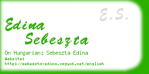 edina sebeszta business card